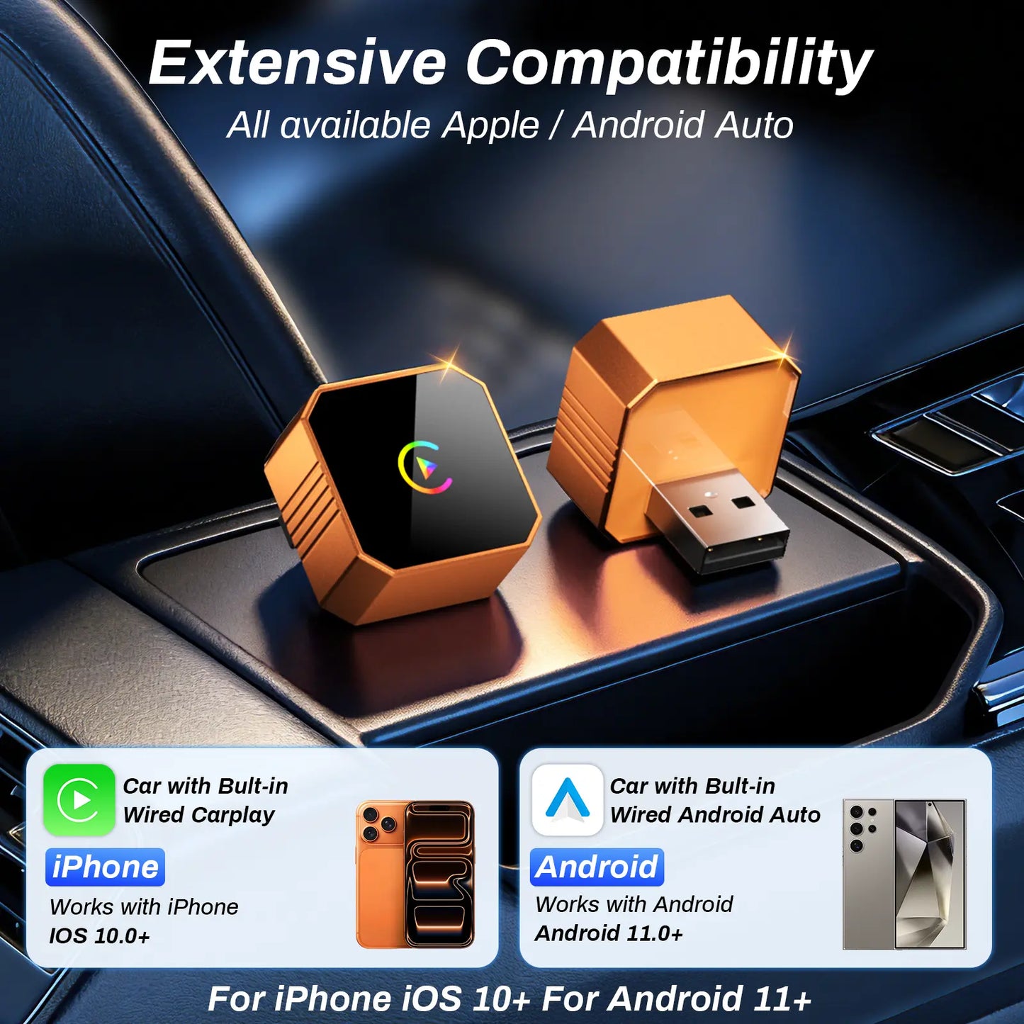 Aimoon Mini Wireless CarPlay & Android Auto Adapter 2026