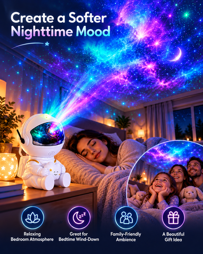 ✨360° Adjustable Astronaut Galaxy Projector, Nebula Starry Sky Night Lamp