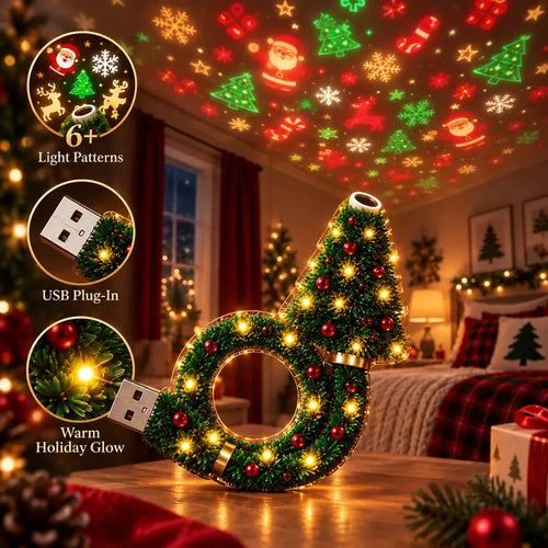 🎄2026 New USB Plug-In Christmas Projector Night Light✨