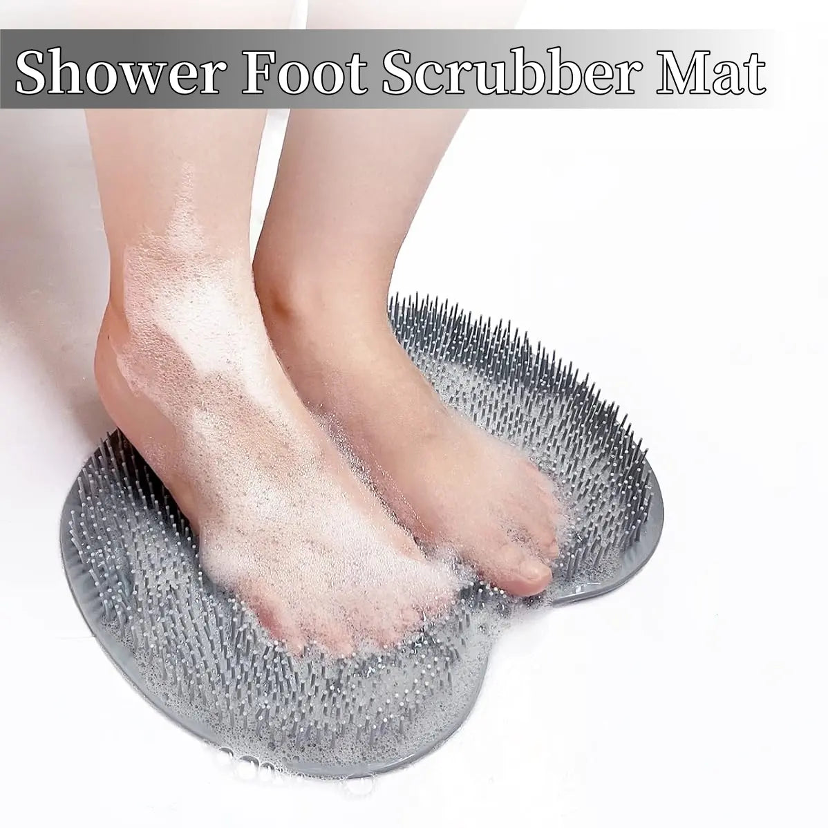Exfoliating Silicone Shower Scrubber for Feet & Back