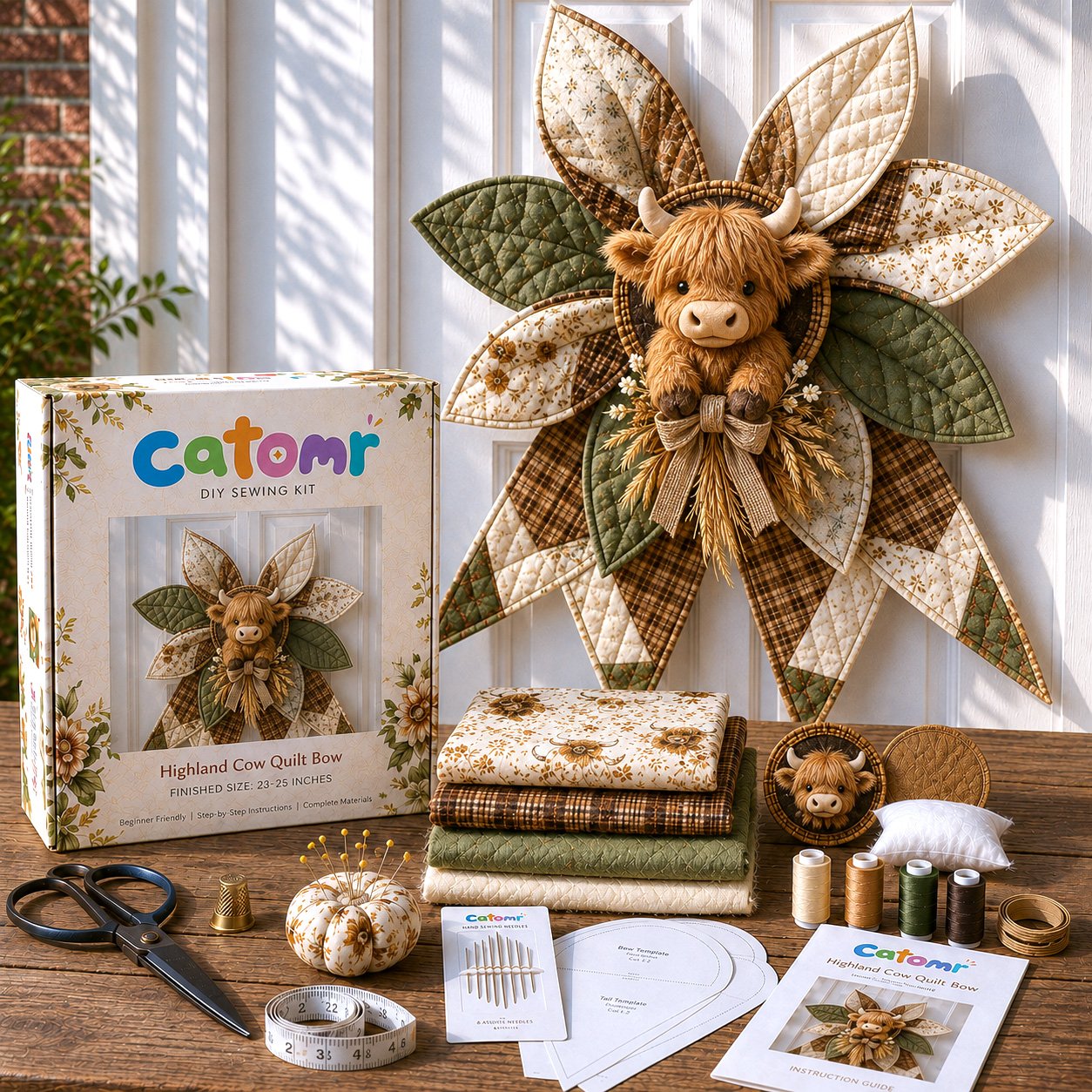 🎀Large Patchwork Bow Sewing Kit