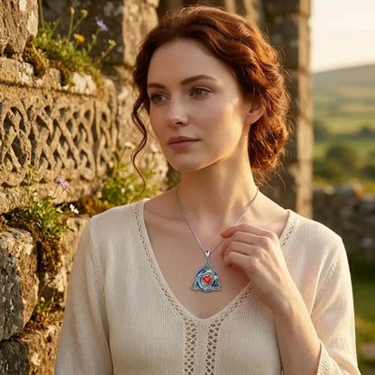 ✨❤️‍🔥 Birthstone Celtic Trinity Knot Necklace – Meaningful Irish Knot Pendant for Women, Anniversary & Birthday Gift