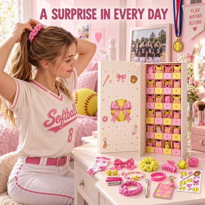 🥎 24 Days of Softball Surprises – Advent Calendar Made for Softball Girls