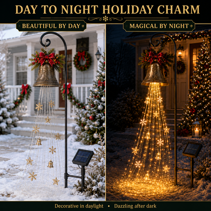 🔥Hot Sale 40% OFF🎄 Christmas Bell Cascade Solar Yard Light