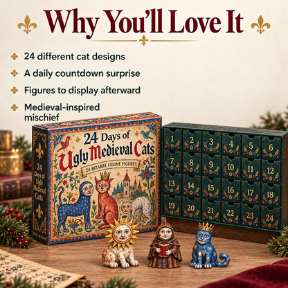 🔥🐈🏰 24 Days of Ugly Medieval Cats – Hilariously Weird Cat Advent Calendar 2026💕