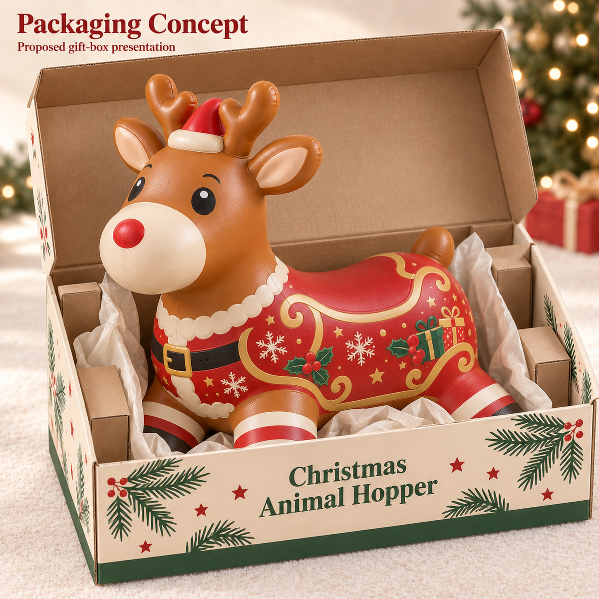 ⭐Christmas Animal Hopper – A Bouncy Ride-On Gift for Kids 🎁