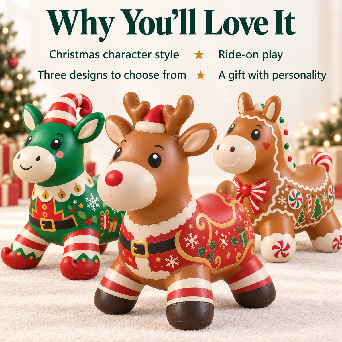⭐Christmas Animal Hopper – A Bouncy Ride-On Gift for Kids 🎁
