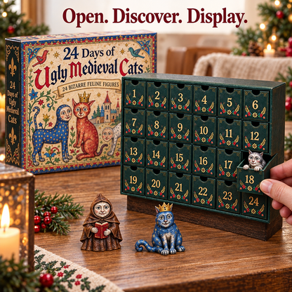 🔥 24 Days of Ugly Medieval Cats – Hilariously Weird Cat Advent Calendar 2026💕