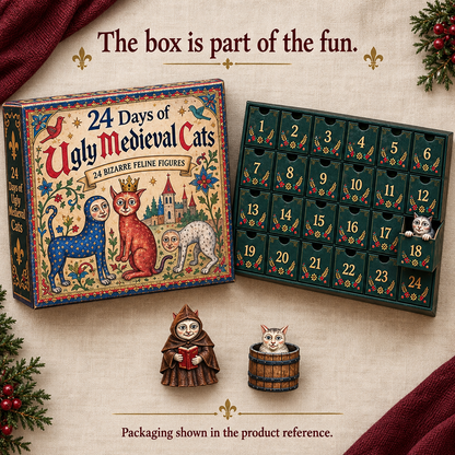 🔥🐈🏰 24 Days of Ugly Medieval Cats – Hilariously Weird Cat Advent Calendar 2026💕