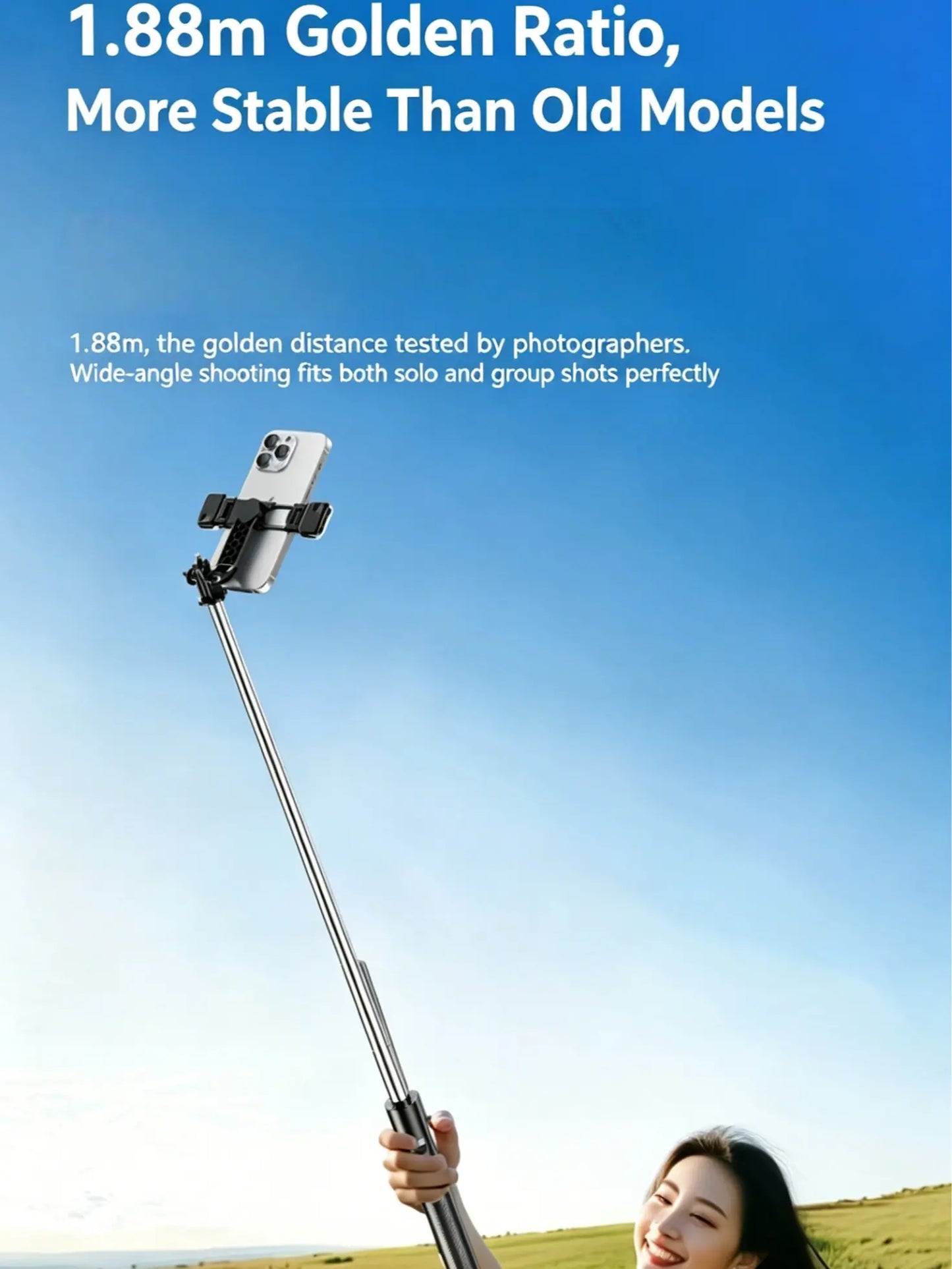 🤳🏼All-in-One Extendable Phone Tripod & Selfie Stick with Remote