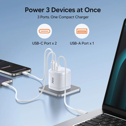 70W GaN Travel Charger – 4-in-1 Rotating US/EU/UK/AU Plug