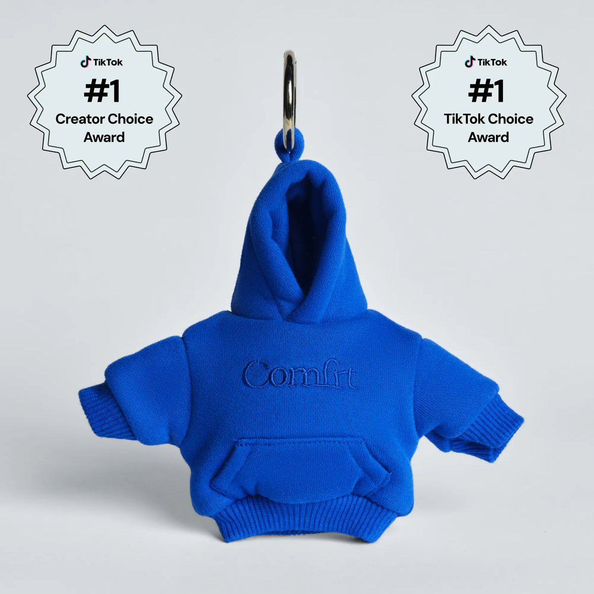 🧸Comfrt | Hoodie Keychain | Miniature Stress Ball Hoodie Clip-On Keychain Charm
