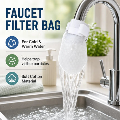 🔥 Cotton Faucet Filter Bags – Sediment & Splash Filter