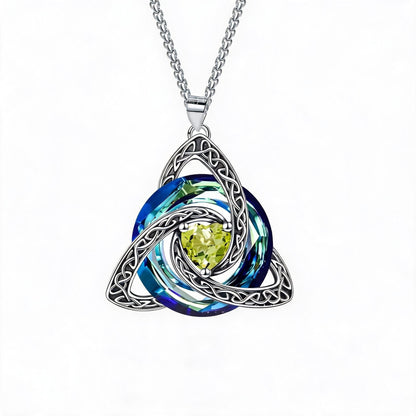 ✨❤️‍🔥 Birthstone Celtic Trinity Knot Necklace – Meaningful Irish Knot Pendant for Women, Anniversary & Birthday Gift