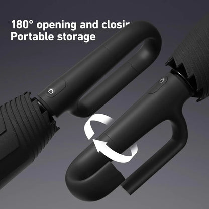 🌂 Automatic Folding Umbrella – Windproof, Waterproof, Portable with Loop Buckle