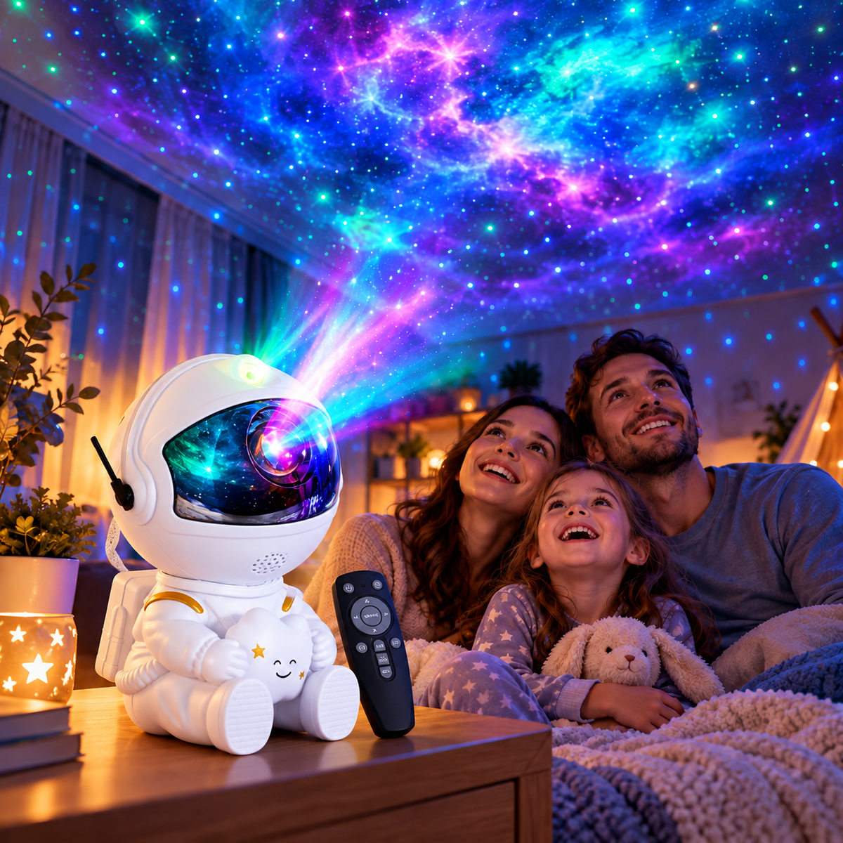 ✨360° Adjustable Astronaut Galaxy Projector, Nebula Starry Sky Night Lamp
