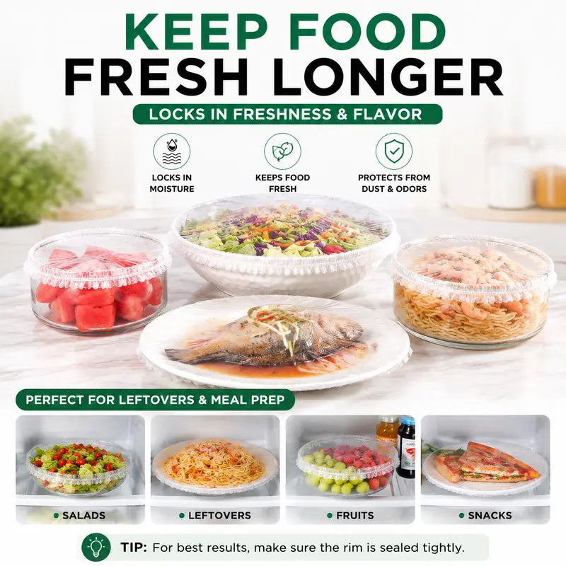 ⚡ Disposable Stretch Food Covers for Bowls & Plates
