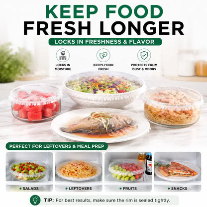 ⚡ Disposable Stretch Food Covers for Bowls & Plates