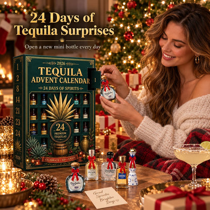 🔥24 Days Mini Tequila Bottle Advent Calendar Blind Box | Holiday Decor & Collector Gift