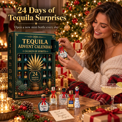 🔥24 Days Mini Tequila Bottle Advent Calendar Blind Box | Holiday Decor & Collector Gift