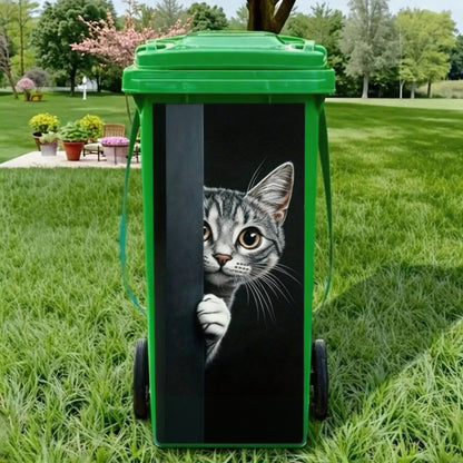 ⚡ Creative Trash Can Sticker with Colourful Cartoon