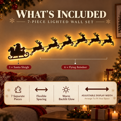 🦌 Reindeer Sleigh Press On✨