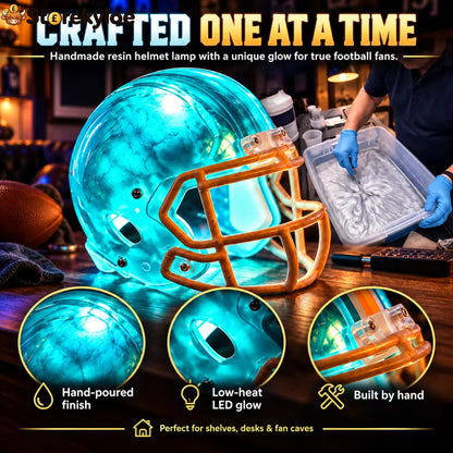 HOT SALE🏈 Handmade Football Helmet Lamp – LED Team Fan Cave Light with 32 Team Styles