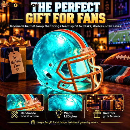 HOT SALE🏈 Handmade Football Helmet Lamp – LED Team Fan Cave Light with 32 Team Styles