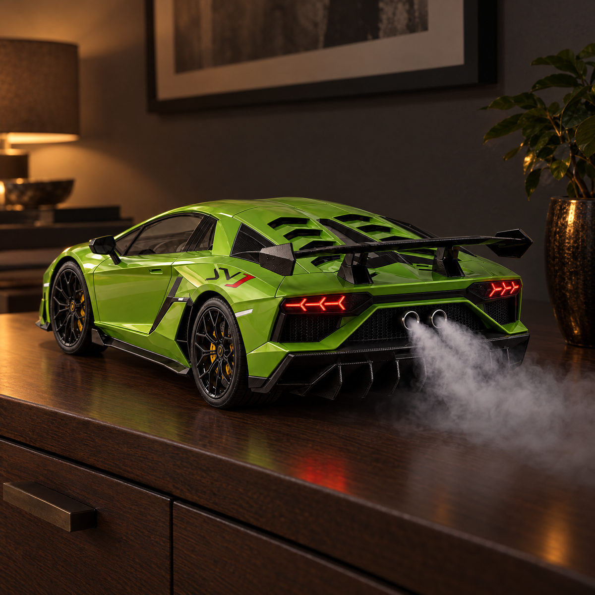 🏎️ Track-Inspired Sports Car Display Model – Exhaust Mist Effect Collector Decor