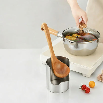 🧑‍🍳 Multi-Functional Kitchen Utensil Holder – Holds pot lids, spatulas & cutting boards. Thickened stainless steel, space‑saving