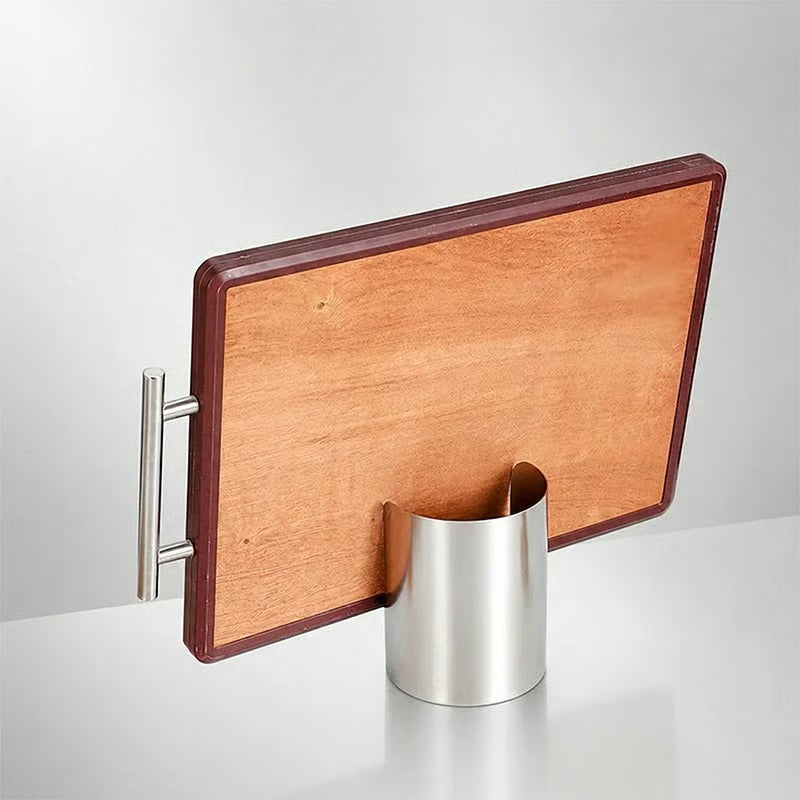🧑‍🍳 Multi-Functional Kitchen Utensil Holder – Holds pot lids, spatulas & cutting boards. Thickened stainless steel, space‑saving