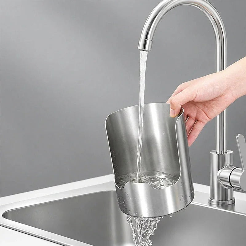 🧑‍🍳 Multi-Functional Kitchen Utensil Holder – Holds pot lids, spatulas & cutting boards. Thickened stainless steel, space‑saving