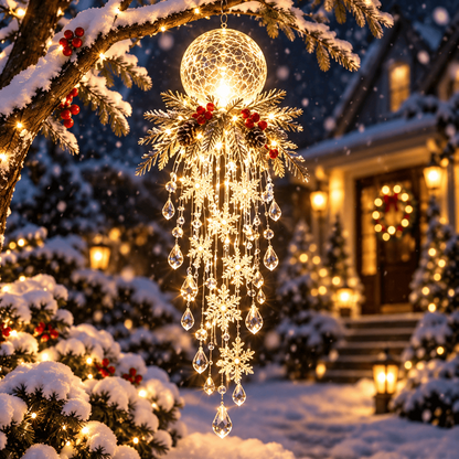 ❄️✨Crystal Cascade Christmas Snowflake LED Hanging Light✨