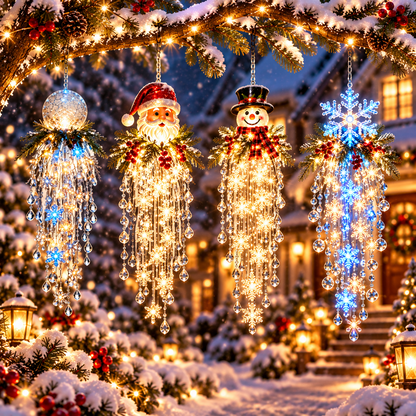 ❄️✨Crystal Cascade Christmas Snowflake LED Hanging Light✨