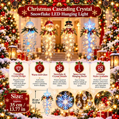 ❄️✨Crystal Cascade Christmas Snowflake LED Hanging Light✨