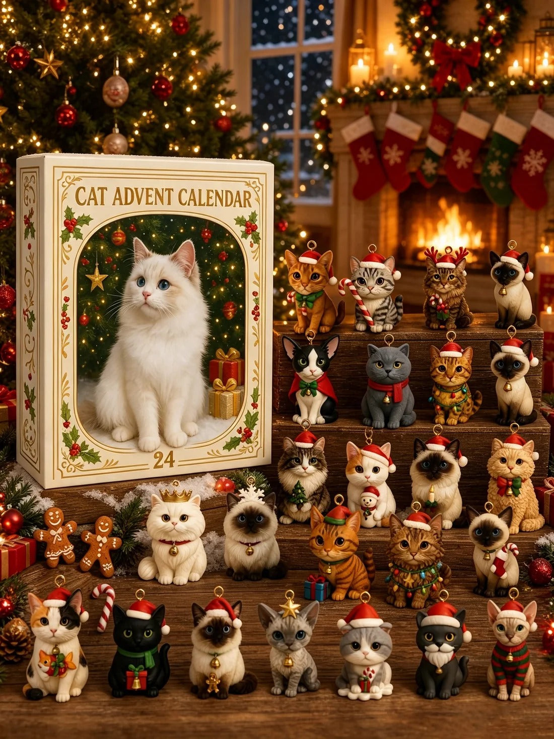 🔥Advent Calendar 2026 Cat Advent Calendar Giftfor Adults Friends Cat Owners and Lovers Christmas Holiday Countdown Gift