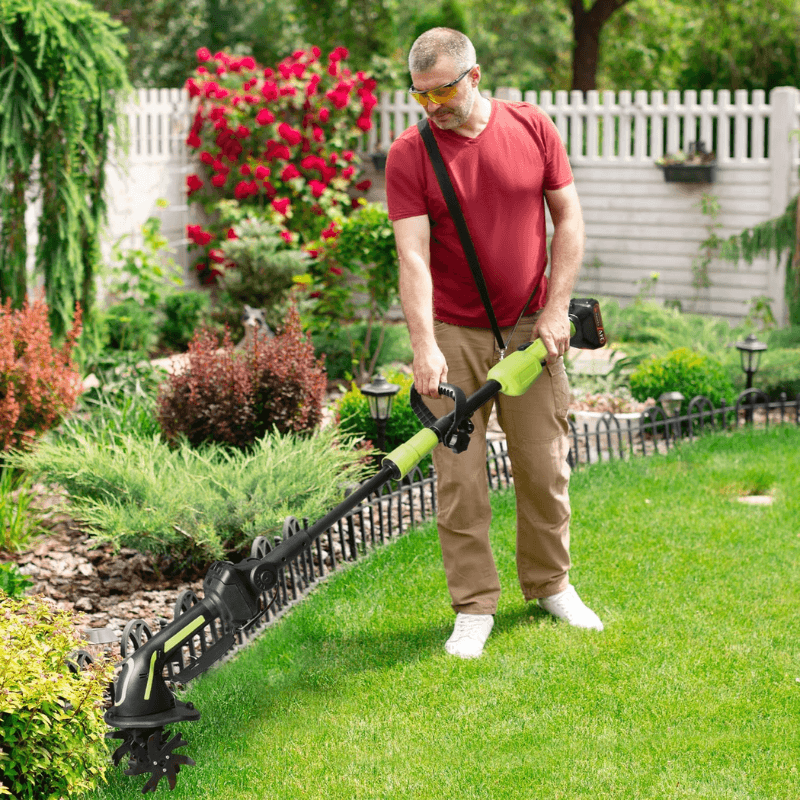 Arviennes™ Multifunctional 2-in-1 Cordless Tiller & Cultivator with Telescopic Pole
