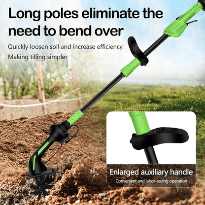 Arviennes™ Multifunctional 2-in-1 Cordless Tiller & Cultivator with Telescopic Pole