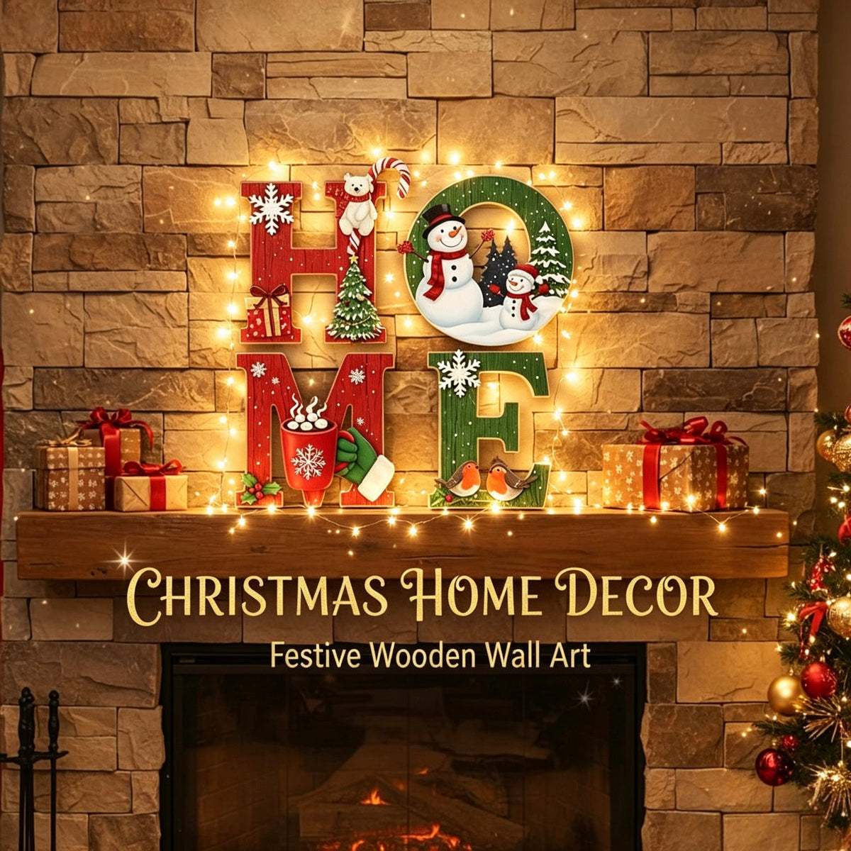 🔥Most Popular in 2026🎄Heritage Christmas Holiday Wooden HOME Sign