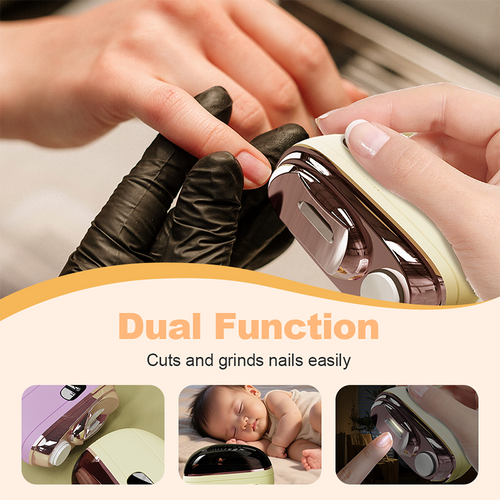 💅2-in-1 Electric Nail Trimmer & Buffer – Smart Safe Nail Clipping & Polishing