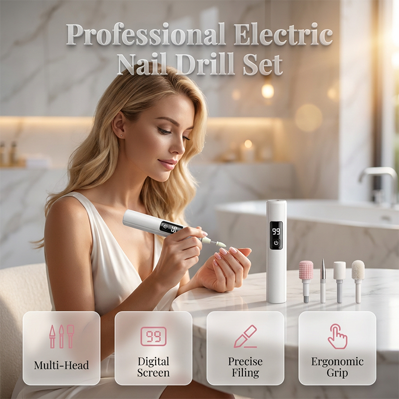 🔥HOT DEAL Portable Rechargeable Nail Drill, Electric Manicure Polisher with 4 Nail Drill Bits