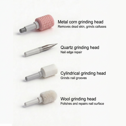 🔥HOT DEAL Portable Rechargeable Nail Drill, Electric Manicure Polisher with 4 Nail Drill Bits
