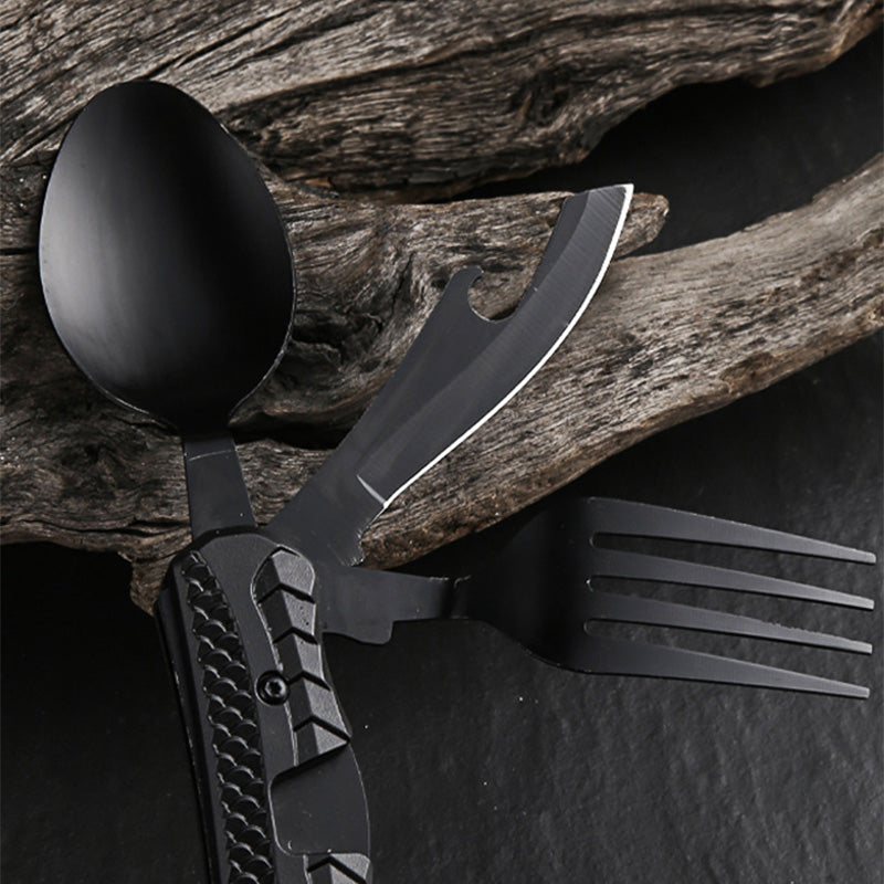 🎉Surprise 50% off！🏕️Must-have for outdoor trips 🍴🥄4-In-1 Outdoor Folding Multifunctional Tableware
