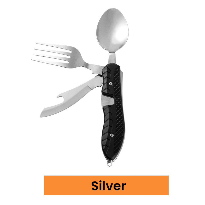 🎉Surprise 50% off！🏕️Must-have for outdoor trips 🍴🥄4-In-1 Outdoor Folding Multifunctional Tableware