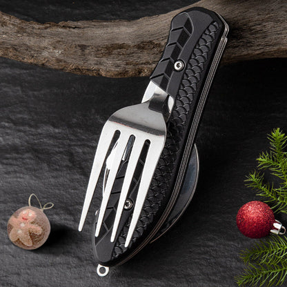 🎉Surprise 50% off！🏕️Must-have for outdoor trips 🍴🥄4-In-1 Outdoor Folding Multifunctional Tableware