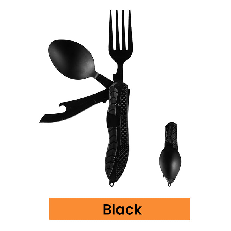 🎉Surprise 50% off！🏕️Must-have for outdoor trips 🍴🥄4-In-1 Outdoor Folding Multifunctional Tableware