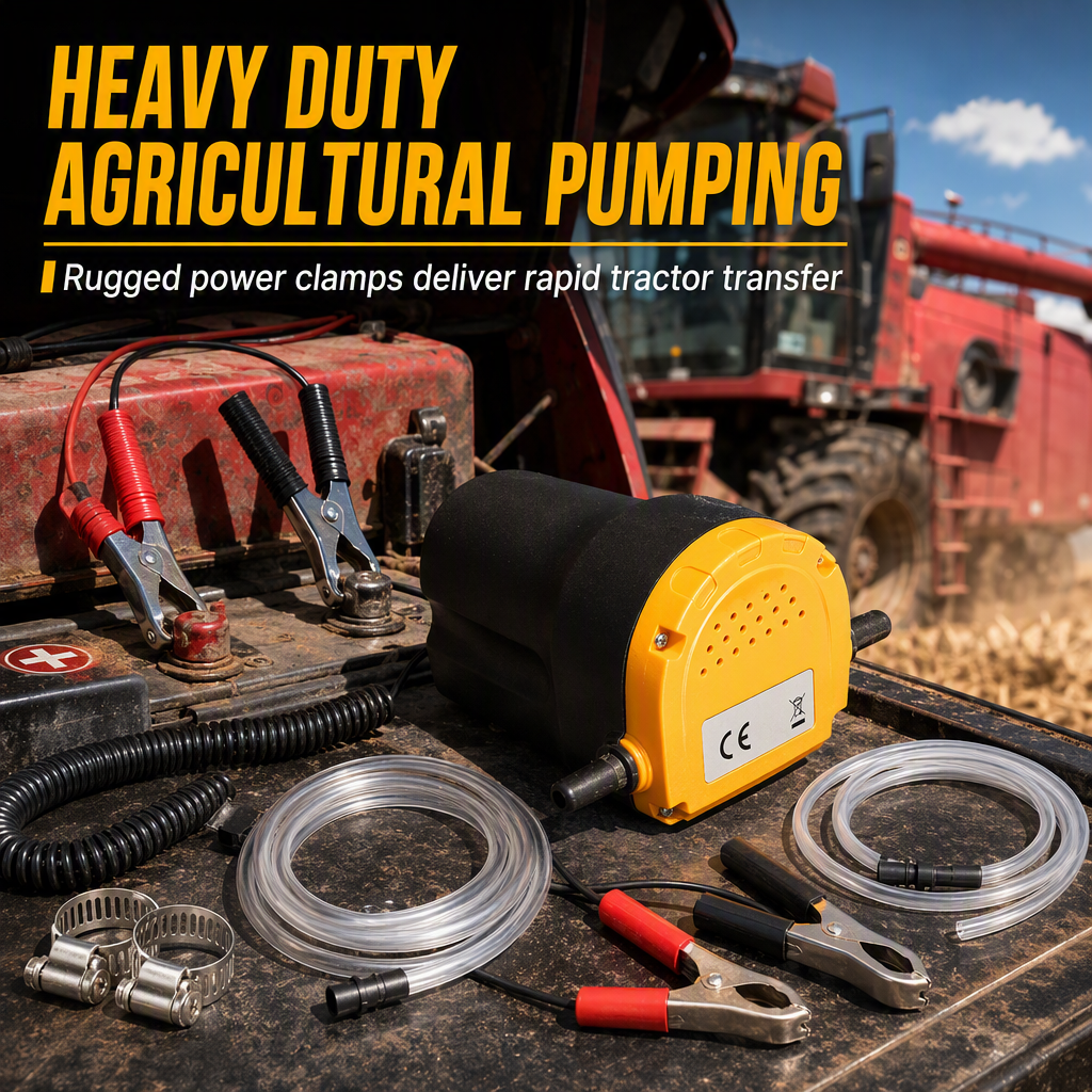 🔧 12V/24V Electric Oil Transfer Pump – Self-Priming Fluid Extractor