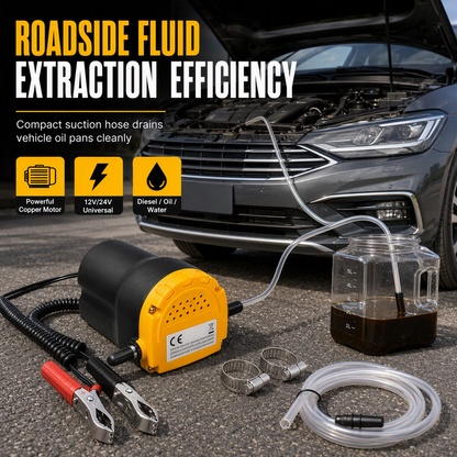 🔧 12V/24V Electric Oil Transfer Pump – Self-Priming Fluid Extractor