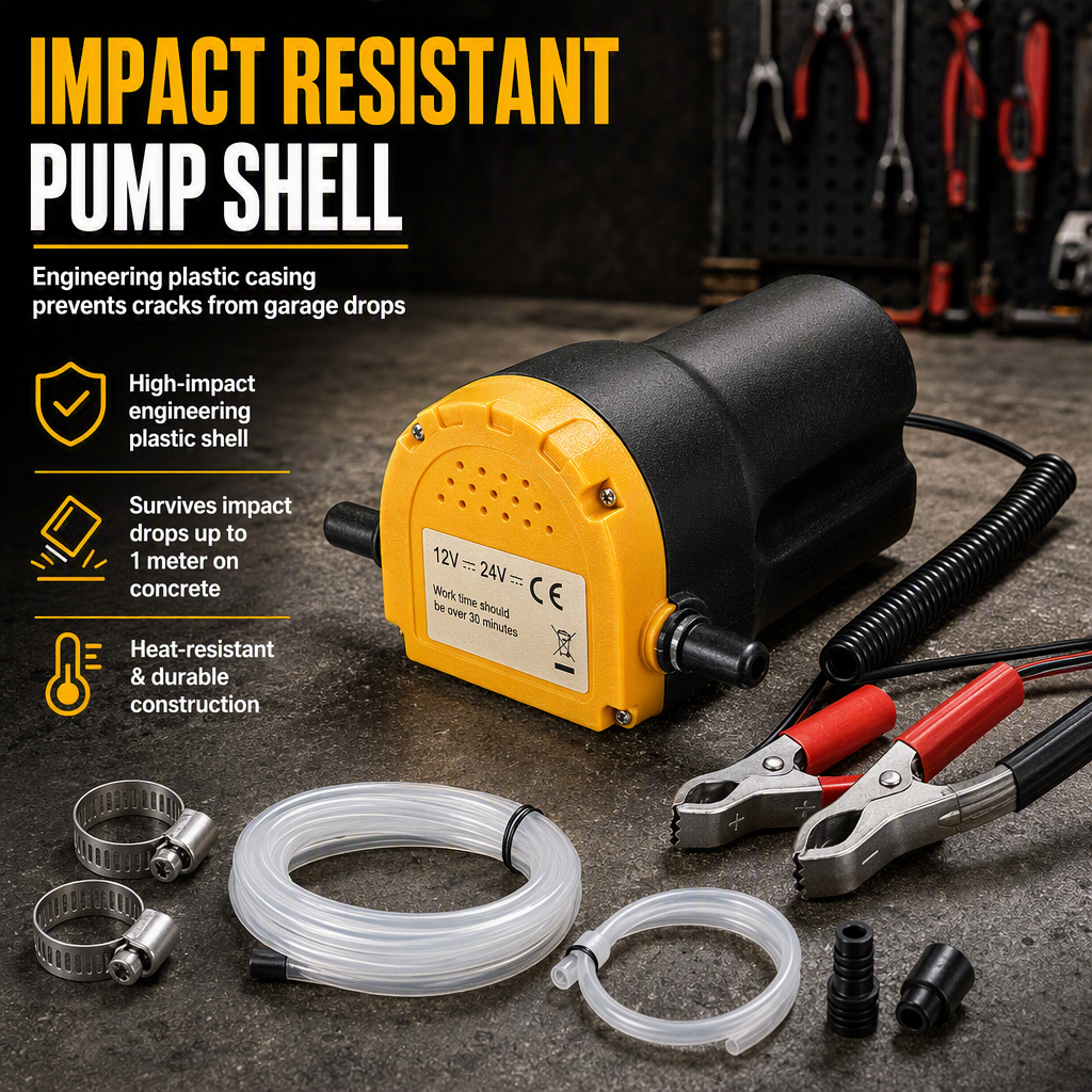 🔧 12V/24V Electric Oil Transfer Pump – Self-Priming Fluid Extractor