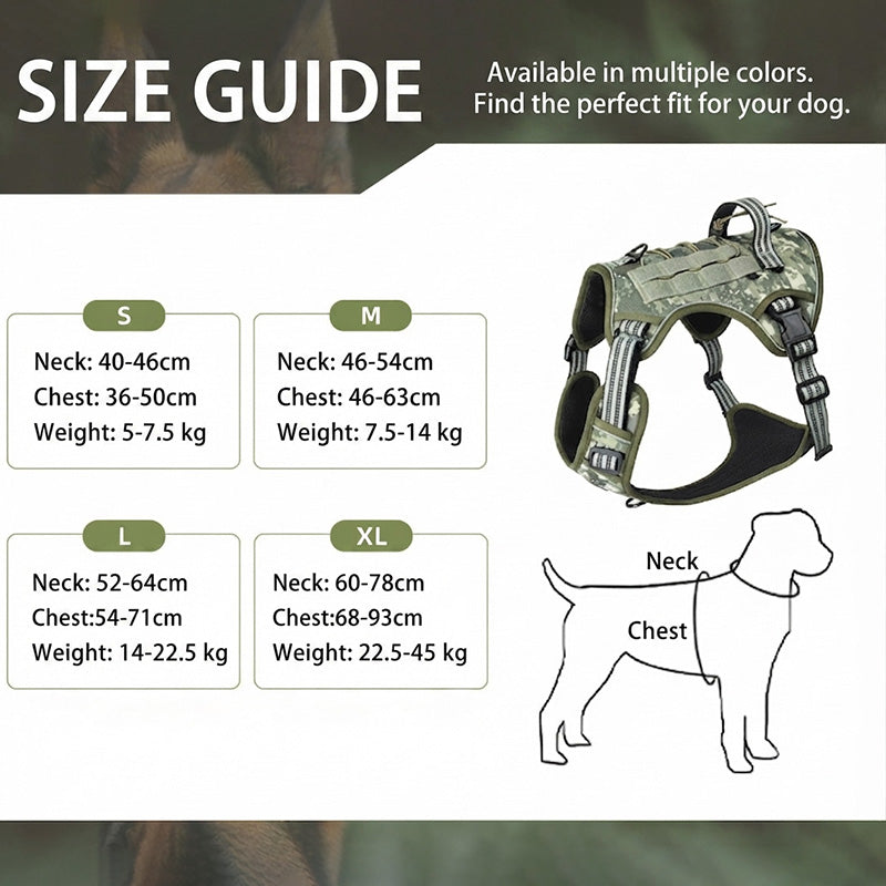 🎀Outdoor Heavy-Duty Adjustable No-Pull Dog Harness with Control Handle